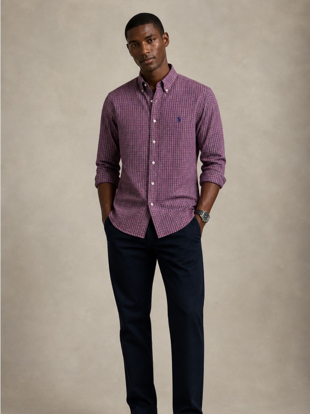 Ralph Lauren Shirt Mens XLT Big Tall Plaid Button Down Long Sleeve Cotton